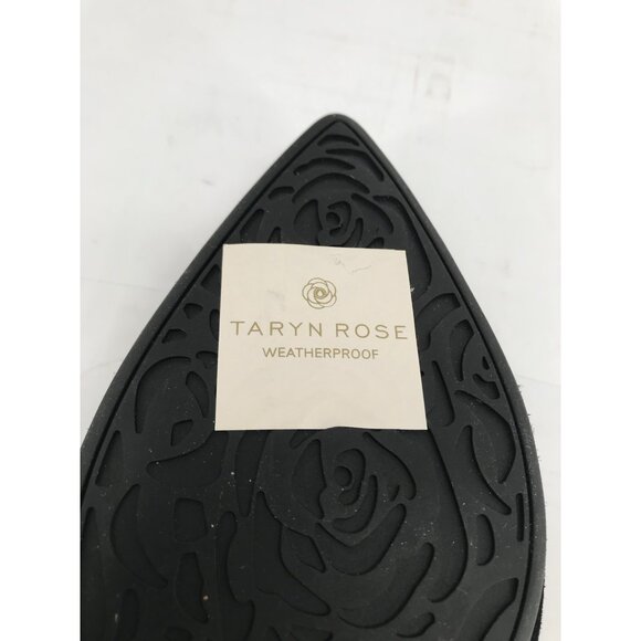 Taryn Rose Flats Shoes Womens Size 8.5 B Feliciane Black Suede Floral Strap - Picture 9 of 10
